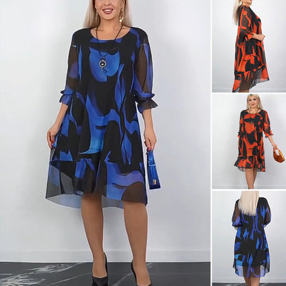 Sukienka Plus Size Ruffle Casual Dress